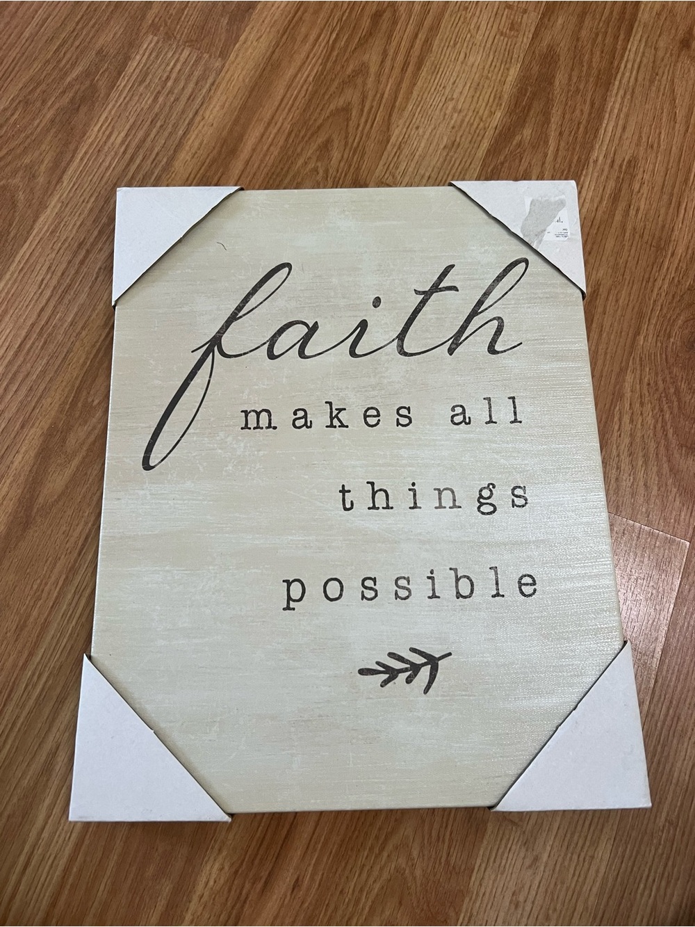 Faith Makes All Things Possible Wall Sign - Cream